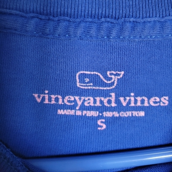 Vineyard Vines Blue + Pink Whale Longsleeve Tee Size Small - Picture 4 of 5